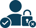 Personnel Checkmark Lock Icon